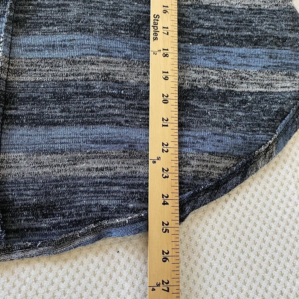 Free People Striped Top Oversized Medium Slouchy Striped Blue Vintage USA - Picture 11 of 13